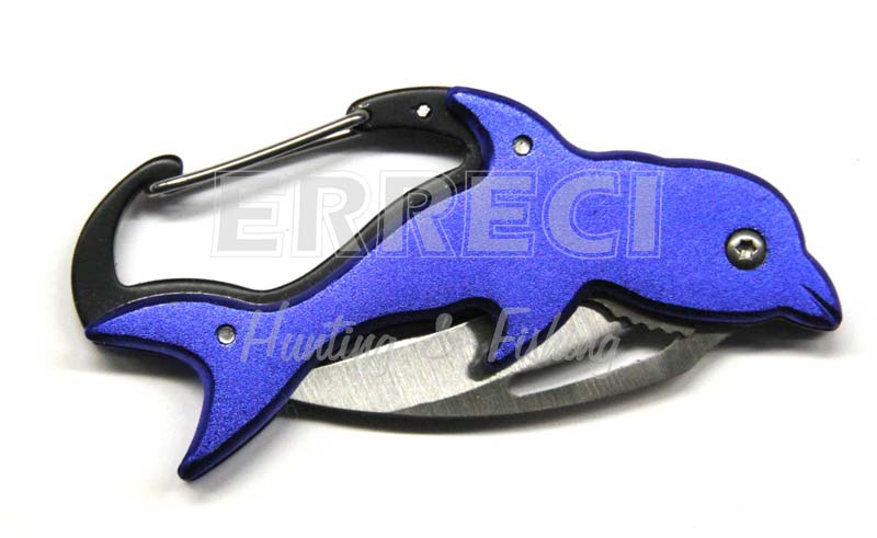 Portachiavi Coltello Fish Hook con Moschettone