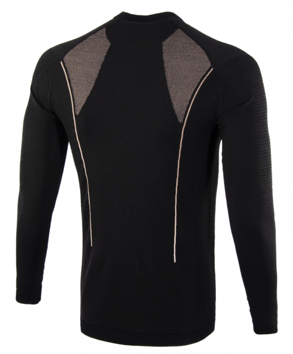 Trabaldo Maglia  Light Woll manica lunga nero/beige - immagine 2